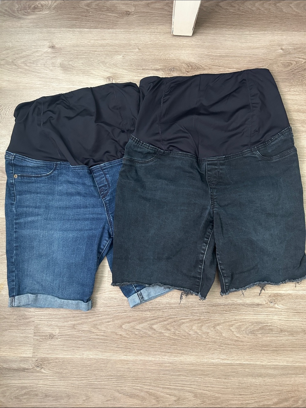 Maternity Denim Bermuda Shorts bundle - Blue and Black